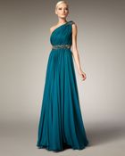 Marchesa Grecian One-shoulder Gown - Lyst