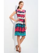 Milly Anna Tie Dye Shift Dress - Lyst