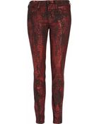 Notify Bamboo Python-print Mid-rise Skinny Jeans - Lyst