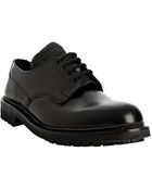 Prada Black Leather Rubber Lug Oxfords - Lyst