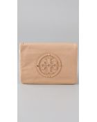 Tory Burch Stacked Logo Small Reva Clutch - Lyst