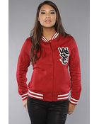 Wesc The Laika Fleece Jacket in Rio Red - Lyst