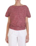 Saint Laurent Printed Short Sleeve Top - Lyst