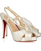 Christian Louboutin Pour Monsieur 120 Satin Sandals - Lyst