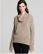 Helmut Lang Alternating Tucks Oversize Neck Sweater - Lyst