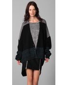 Alexander Wang Marled Colorblock Cardigan - Lyst