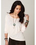 Free People Extreme Boxy Lace Insert Tee - Lyst