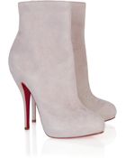 Christian Louboutin Feticha 120 Suede Ankle Boots - Lyst