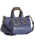 Chloé Light Blue Lambskin Ethel Convertible Small Tote - Lyst