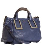 Chloé Light Blue Lambskin Ethel Medium Convertible Tote - Lyst