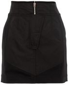 Alexander Wang Stretch Cotton Motorcycle Mini-skirt - Lyst