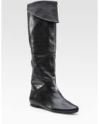 Belle By Sigerson Morrison Leather Knee-high Flat Boots - Lyst