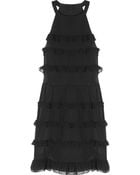 Tibi Ruffled Silk Mini Dress - Lyst