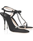 Giuseppe Zanotti Crystal-embellished Grosgrain Sandals - Lyst