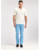 Versace Cotton Knit Polo - Lyst