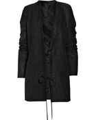 Acne Studios Cobra Snake Brushed-leather Coat - Lyst
