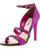 Miu Miu Glittered Two-band Dorsay - Lyst