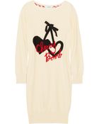 Sonia By Sonia Rykiel Intarsia Cotton Sweater Dress - Lyst