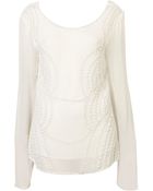 Topshop Beaded Front Tunic - Lyst