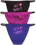 Betsey Johnson Cotton Logo String Bikini - Lyst
