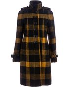 Burberry Prorsum Check Pattern Coat - Lyst