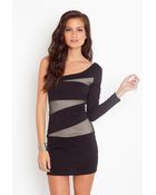 Nasty Gal Slashed Mesh Dress - Lyst