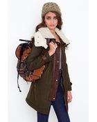 Nasty Gal Dionysis Shearling Parka - Lyst