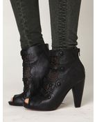 Free People Victorian Lace Ankle Bootie - Lyst