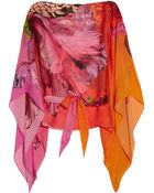 Roberto Cavalli Printed Silk-chiffon Kaftan - Lyst