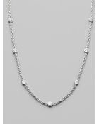 Roberto Coin Diamond 18k White Gold Necklace - Lyst