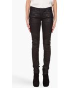 Balmain Leather Biker Leggings - Lyst