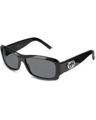Gucci Gg Logo Plastic Rectangular Sunglasses - Lyst