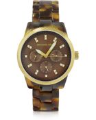 Michael Kors Tortoise Jet Set Watch - Lyst