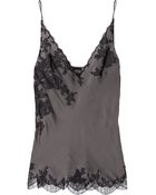 Carine Gilson Lace-appliquéd Silk-satin Camisole - Lyst