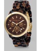 Michael Kors Tortoise Chronograph Watch - Lyst