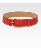 Prada Pebbled Leather Belt/wide - Lyst