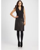 Raoul Ponte/Leather Sheath Dress - Lyst
