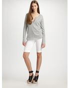 Vince Cotton V-Neck Top - Lyst