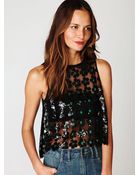 Free People New Romantics Daisy Sequin Tank - Lyst