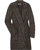 Jil Sander Tweed Coat - Lyst