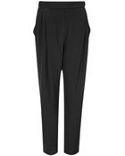 3.1 Phillip Lim Black Silk Crepe Trousers - Lyst