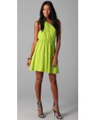 Alice + Olivia Mila Pleated One Shoulder Dress - Lyst