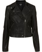 Topshop Clean Pu Biker - Lyst
