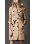 Burberry Check Undercollar Trench Coat - Lyst