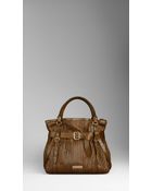 Burberry Large Stitched Python Tote Bag - Lyst