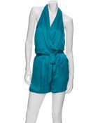 Robert Rodriguez Exclusive Halter V Neck Short Jumpsuit - Lyst