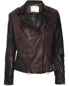 3.1 Phillip Lim Two-tone Leather Motocross Jacket - Lyst