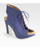 Maison Martin Margiela Lace-Up Cutout Ankle Boots - Lyst