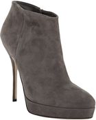 Gucci Grey Suede Sophia Platform Bootie - Lyst