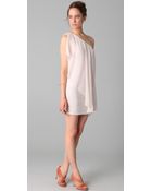Alice + Olivia One Shoulder Drape Dress - Lyst